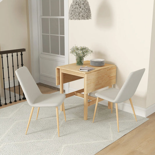 Solid Wood Kitchen Table, Farmhouse Drop Leaf, Folding Dining Table, Nature Wood Dining Tables Natural at Gallery Canada