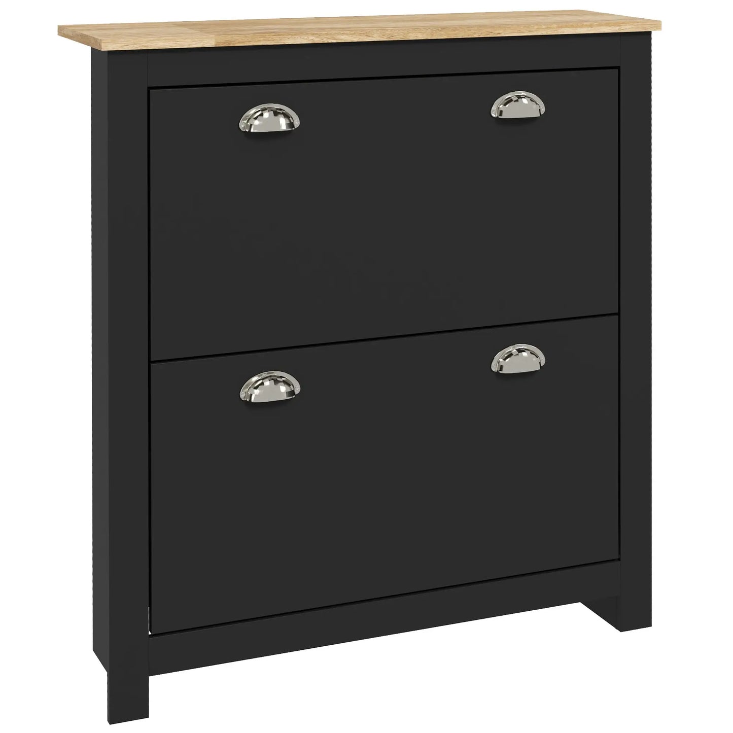 Shoe Cabinet, 2 Flip Drawers, Adjustable Shelves, 12 Pair, Black Shoe Storage Cabinets & Racks at Gallery Canada