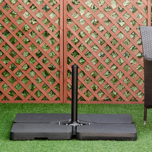Set of 4 Parasol Base Stand Weights, Fills with Sand or Water, Black Umbrella Bases Black at Gallery Canada
