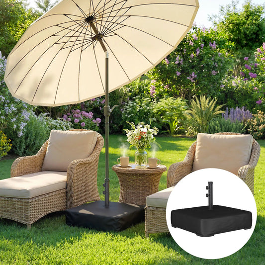Sand Filled Parasol Base, 176 lbs, Heavy Duty Stand, Black Umbrella Bases Black at Gallery Canada