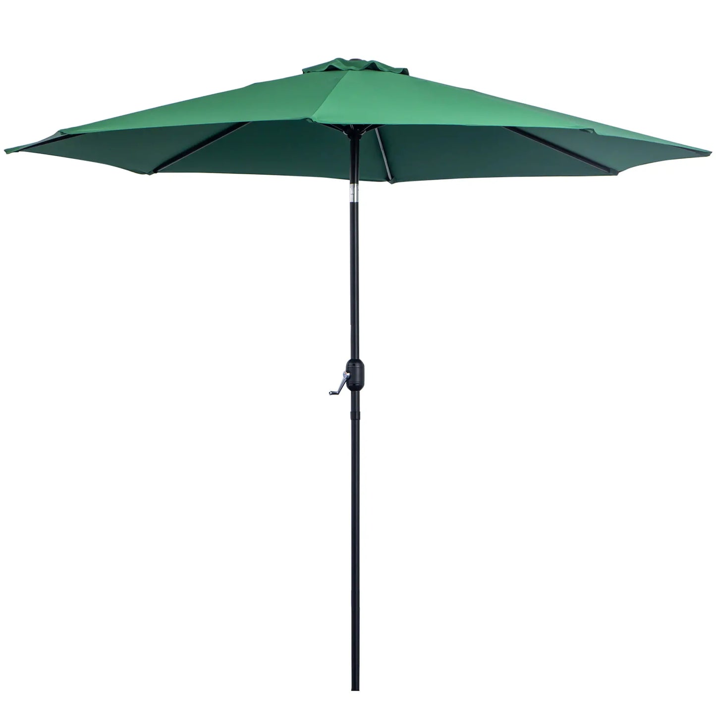 10' x 8' Round Market Umbrella, Crank Handle, Tilt, Green Sun Umbrellas at Gallery Canada