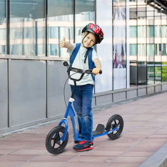 Kids Scooter Bike, 12'' Tire, for 5-12 Year Old, Blue