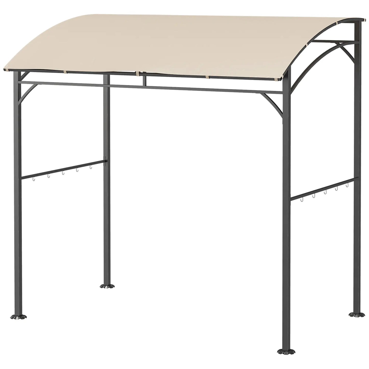 7' x 5' BBQ Grill Gazebo Tent, Steel Frame, Hooks, Beige BBQ Grill Gazebos at Gallery Canada
