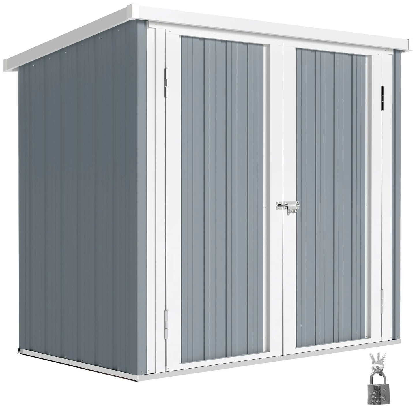 5' x 3' Metal Garden Storage Shed, Tool House With Double Doors Sheds at Gallery Canada
