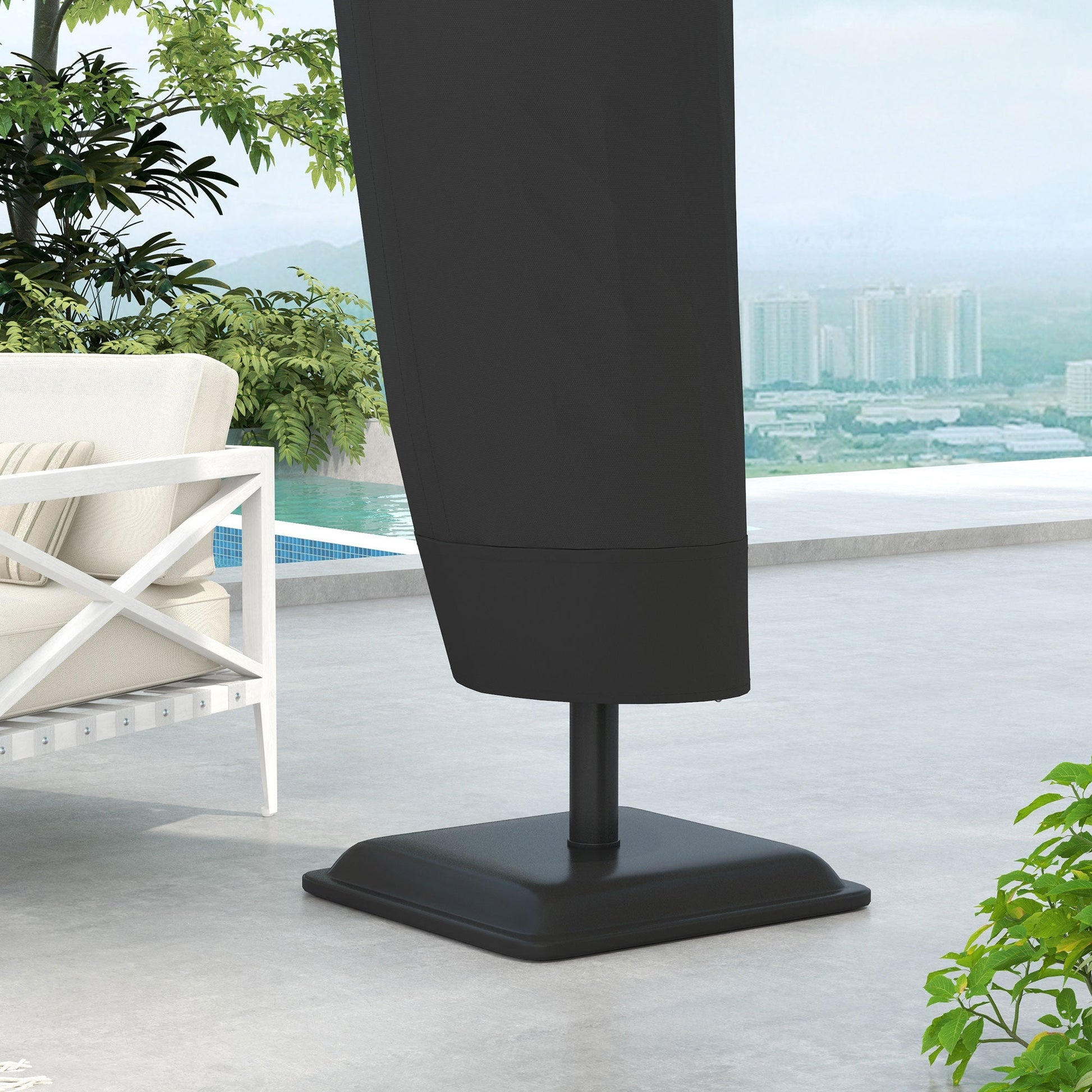 87-Inch Patio Umbrella Cover Patio Furniture Protector for Outdoor Offset Black at Gallery Canada