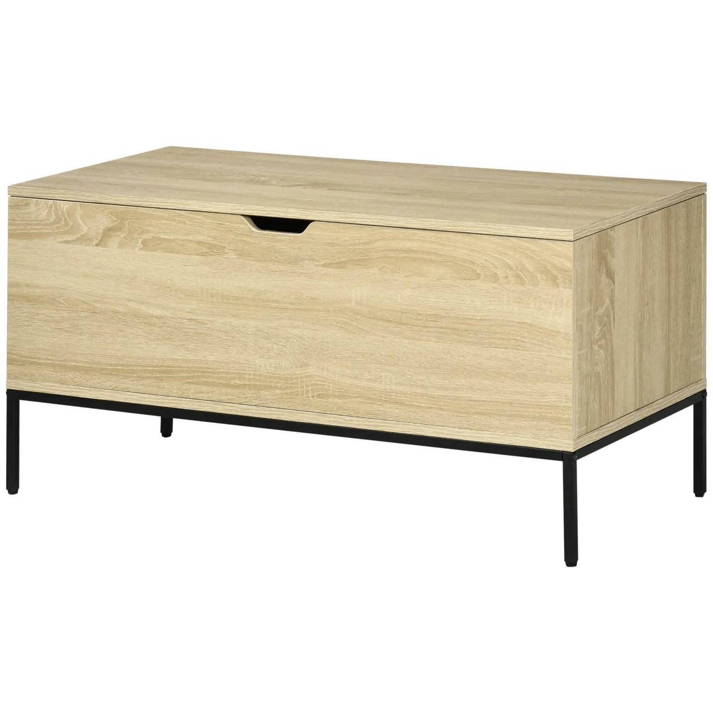 Lift Top Storage Bench, Shoe Bench with Safety Hinges, 35.4x17.7x17.7 Inches, Natural Storage Ottomans & Benches at Gallery Canada