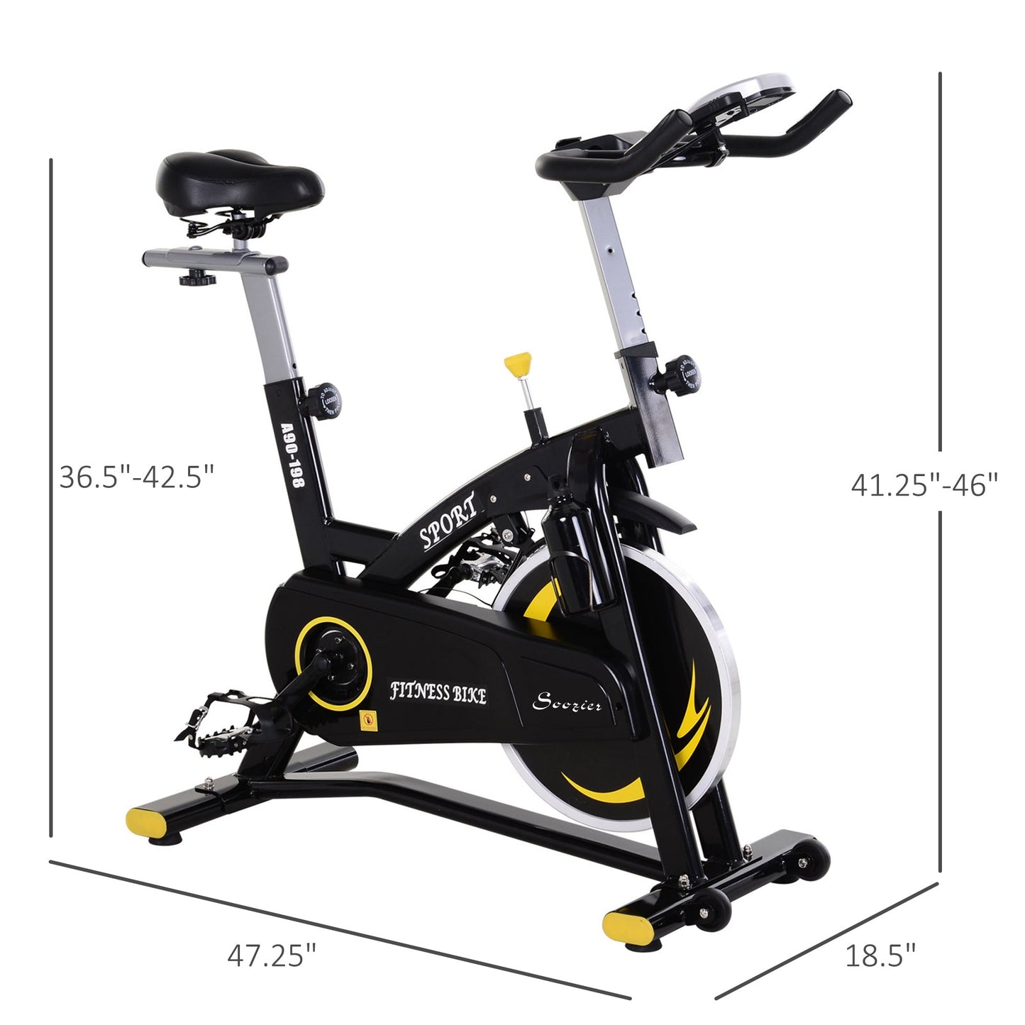 Magnetic Resistance Exercise Bike with LCD Monitor, Belt Drive Training Bicycle at Gallery Canada