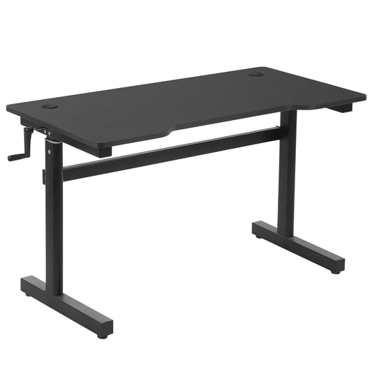 Manual Lift Table Height Adjustable Standing Desk in E-sports Style with Spacious Desktop, Hand Crank, Stand up Desk for Home Office at Gallery Canada