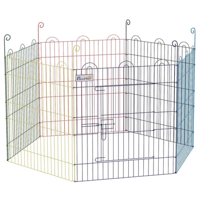 Metal Pet Playpen Portable Hexagon Dog Exercise Fence Multi-colored at Gallery Canada