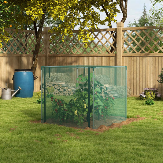 Galvanized Steel Crop Cage, Plant Protection Tent, 4' x 4', Green Walk In Greenhouses Green and Silver at Gallery Canada
