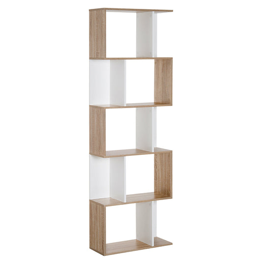 Modern Bookcase 5-Tier Display Shelf Storage Shelf Room Divider Living Room Home Office Furniture, White at Gallery Canada