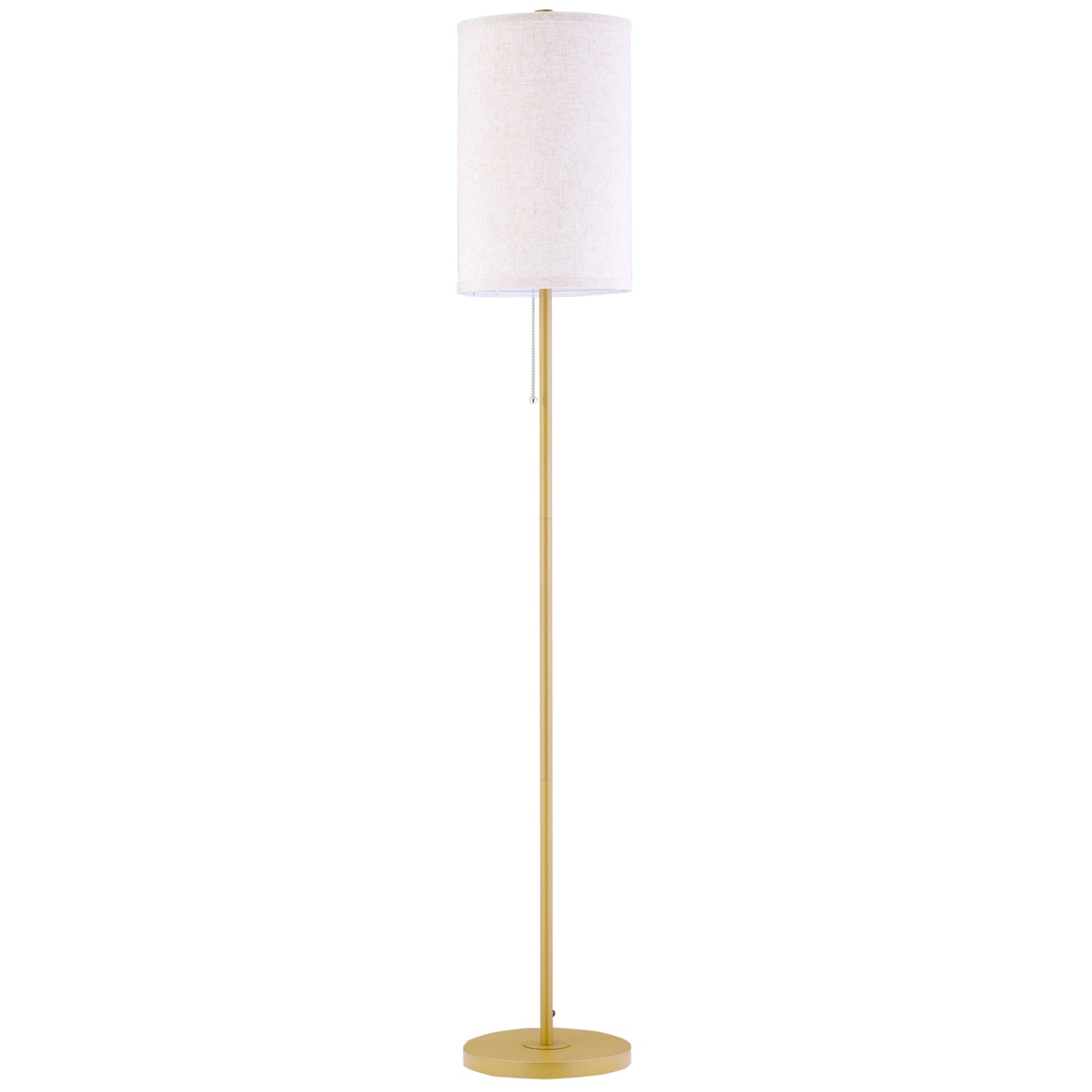 Modern Floor Lamp w/ Steel Frame and Pull Rope Switch, Standing Lamp for Living Room, Bedroom, Office at Gallery Canada