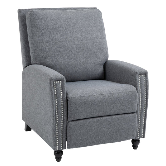 Modern Push Back Manual Recliner Chair Fabric Upholstered Armchair Home Lounge Sofa for Living Room &; Bedroom at Gallery Canada