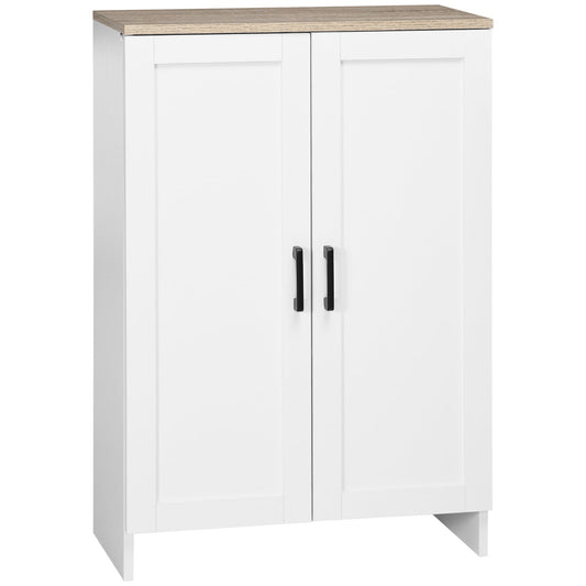 Modern Storage Cabinet with Doors and Adjustable Shelf for Kitchen, Living room, 23.6" x 11.8" x 35.4", White at Gallery Canada