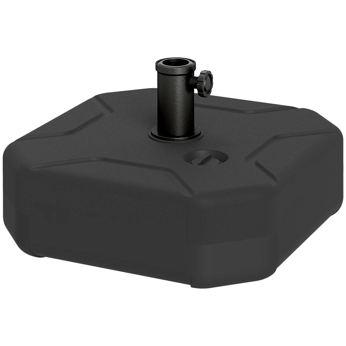 Square Patio Umbrella Base, 17.7" L x 17.7" W x 9.8" H, Black Umbrella Bases at Gallery Canada
