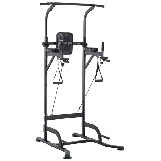 Multi-Function Power Tower Chin Up Bar Stand Dip Station Full Body Workout Training Fitness Equipment - Gallery Canada