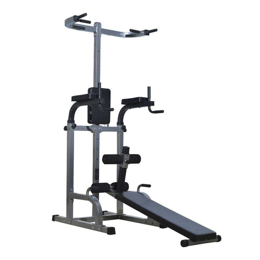 Multi-function Power Tower with Dip Station, Sit-up Bench, Pullup Bar, Push up Station, Combo Exercise Home Gym Fitness Equipment - Gallery Canada