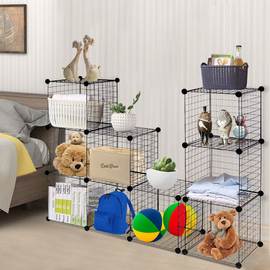 DIY 12-Cube Metal Grid Wire Storage Cubes, 42" x 14" x 56" Clothing & Closet Storage Options at Gallery Canada