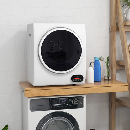 1.5 cu.ft Portable Clothes Dryer, Intelligent Drying, 850W, White Dryer Machines White at Gallery Canada