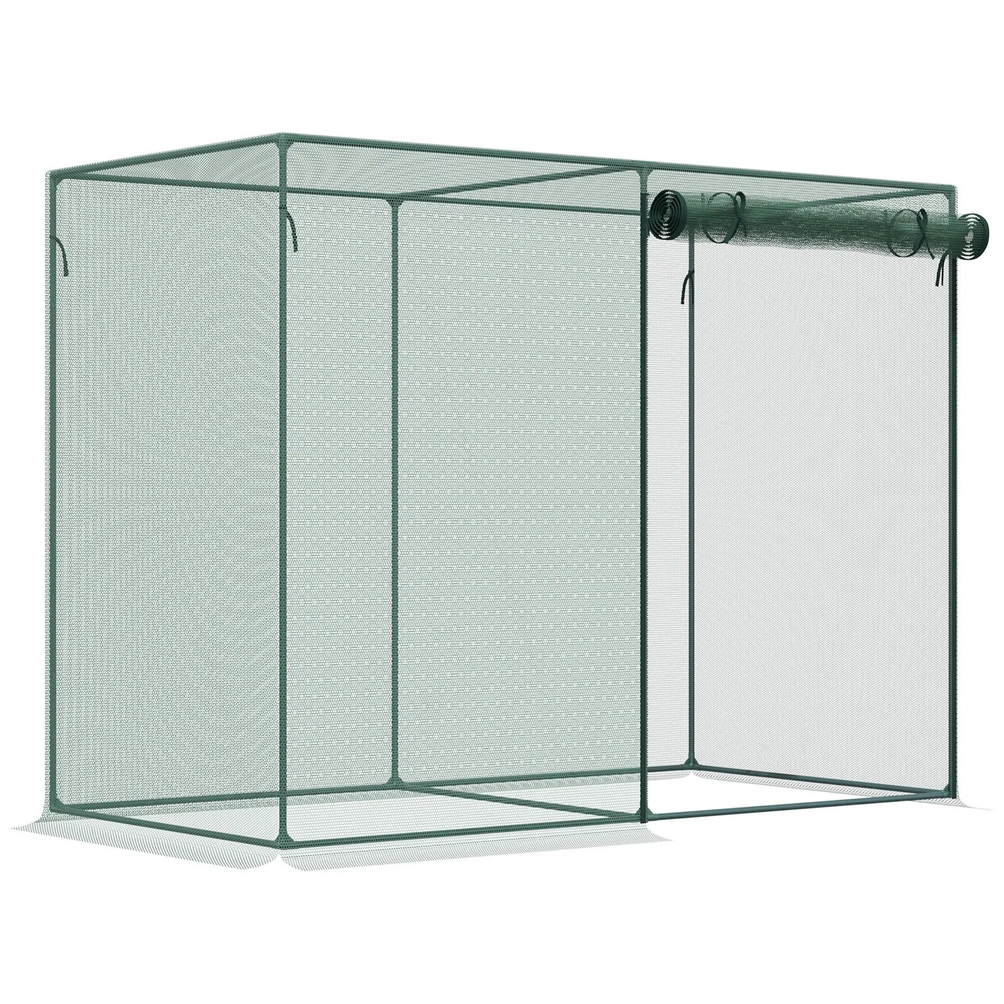 6.5 x 3.3ft Crop Cage, Plant Protector, Zippered Door, Storage Bag, Green Walk In Greenhouses at Gallery Canada