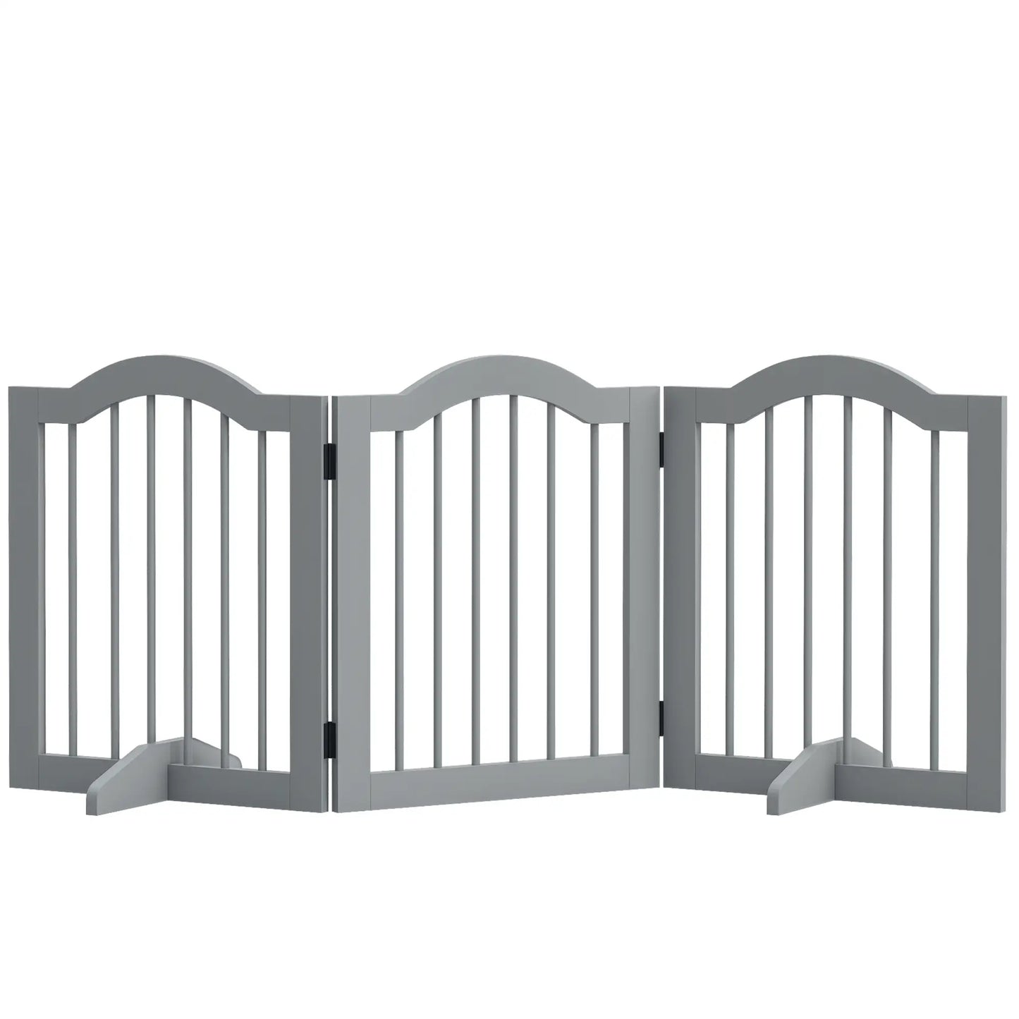 24" Freestanding Pet Gate, 2 Support Feet, Light Grey Houses, Kennels & Pens at Gallery Canada