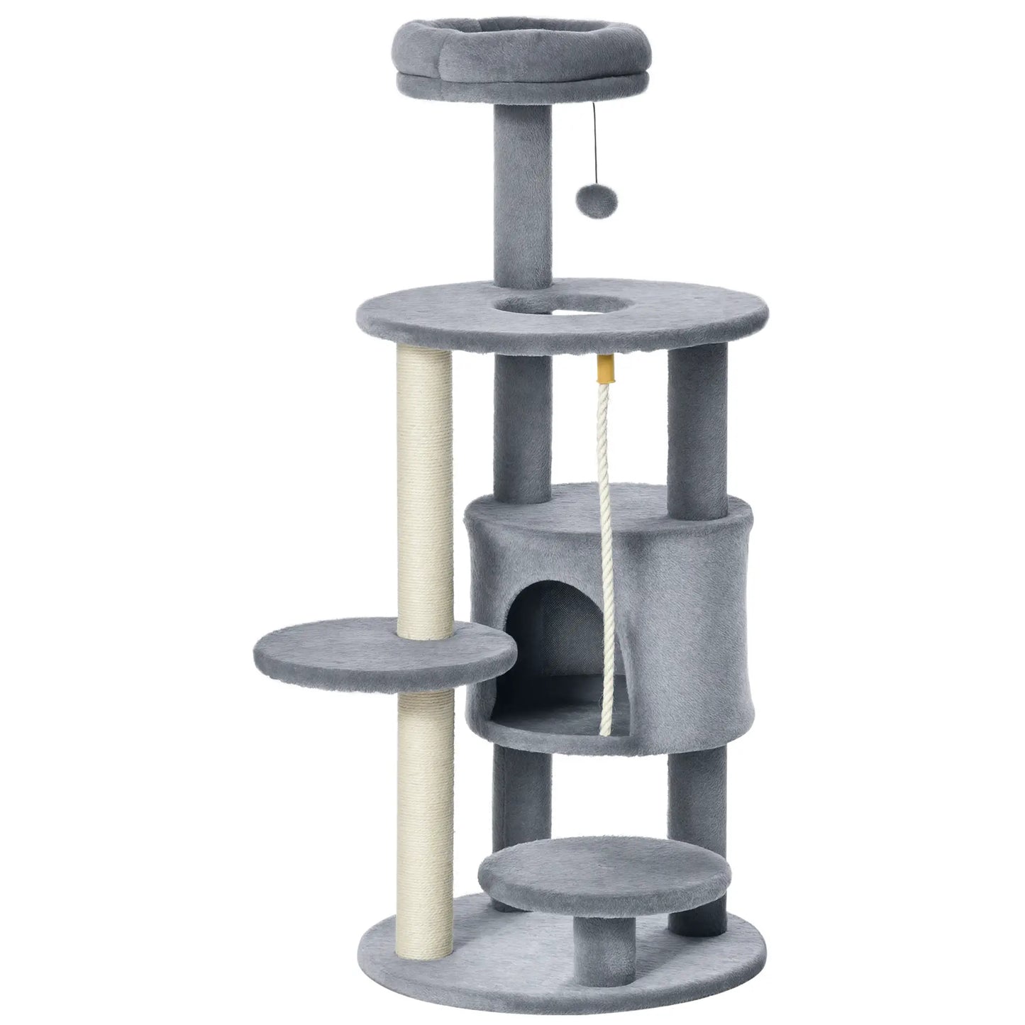41 Cat Tree Tower with Condo, Scratching Posts, Dark Grey Cat Towers at Gallery Canada