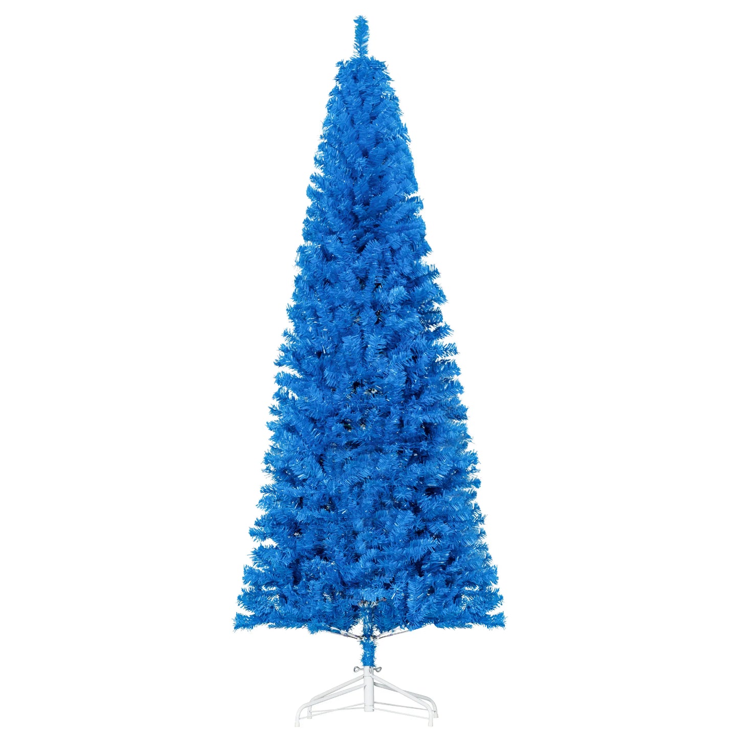 7FT Pencil Christmas Tree, Artificial, Automatic Open, Blue Pencil Christmas Trees at Gallery Canada