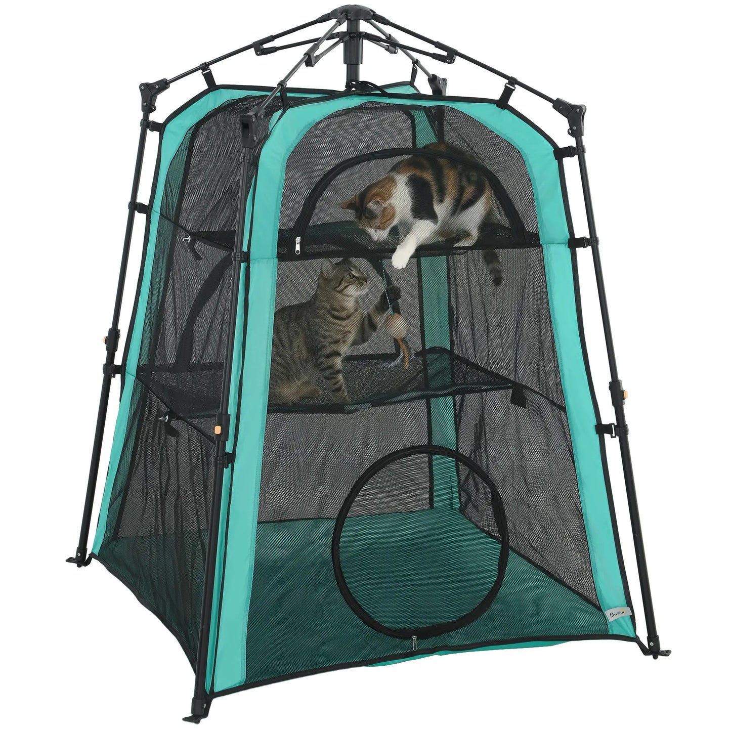 Cat Tent, 3-Tier Portable Pet Tent, Multi-Door, Carry Bag, Breathable Mesh Cat Houses at Gallery Canada