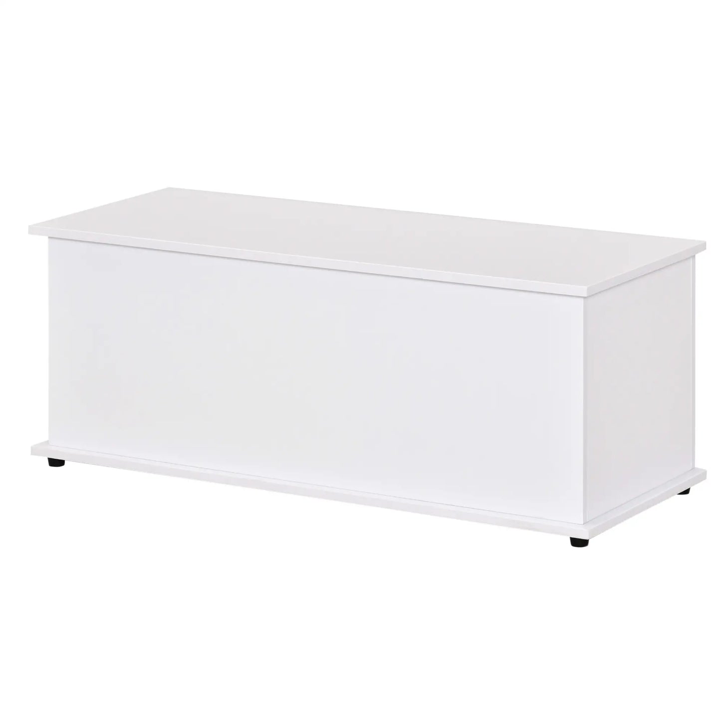 39.5" Storage Chest, 2 Safety Hinges, Flip-Top Lid, White Storage Cabinets at Gallery Canada