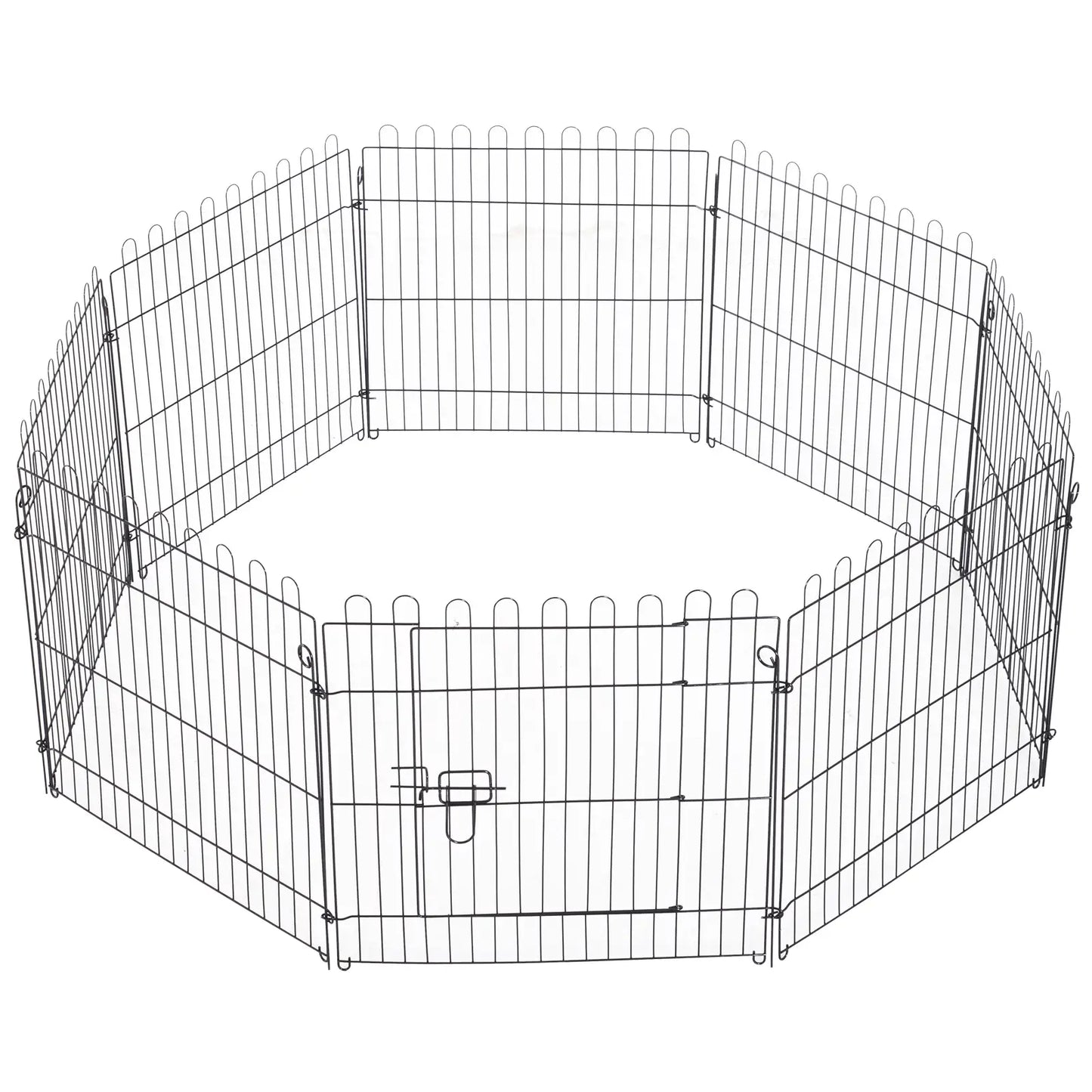 30inch 8-Panel Octagon Pet Playpen, Foldable Dog Cage, Black Houses, Kennels & Pens at Gallery Canada