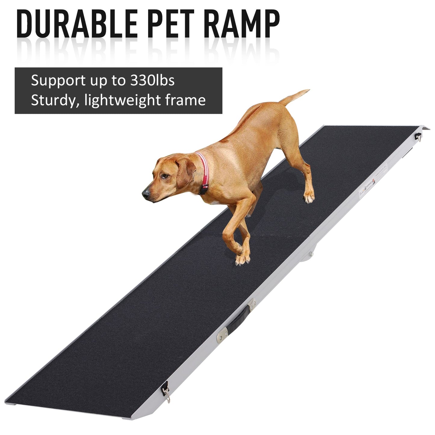 Bi-fold Pet Ramp Dog Ladder Portable Lightweight Max. 330 lbs. Aluminum Alloy Black at Gallery Canada