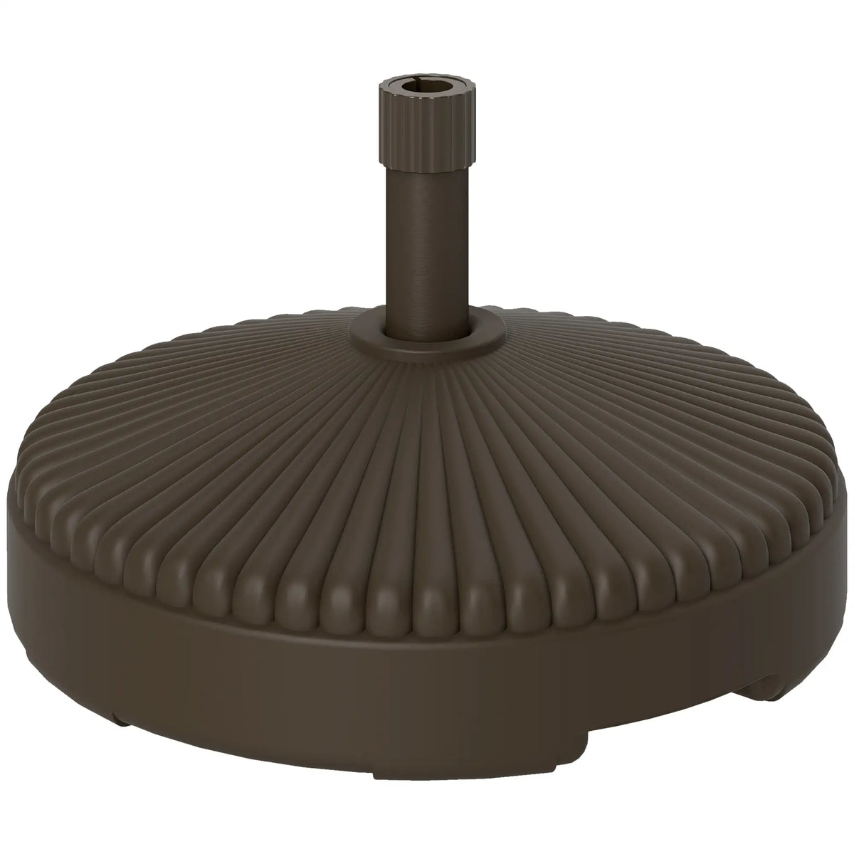 Base Ronde pour Parasol, Supporte 62lbs, pour Jardin, Piscine, Marron