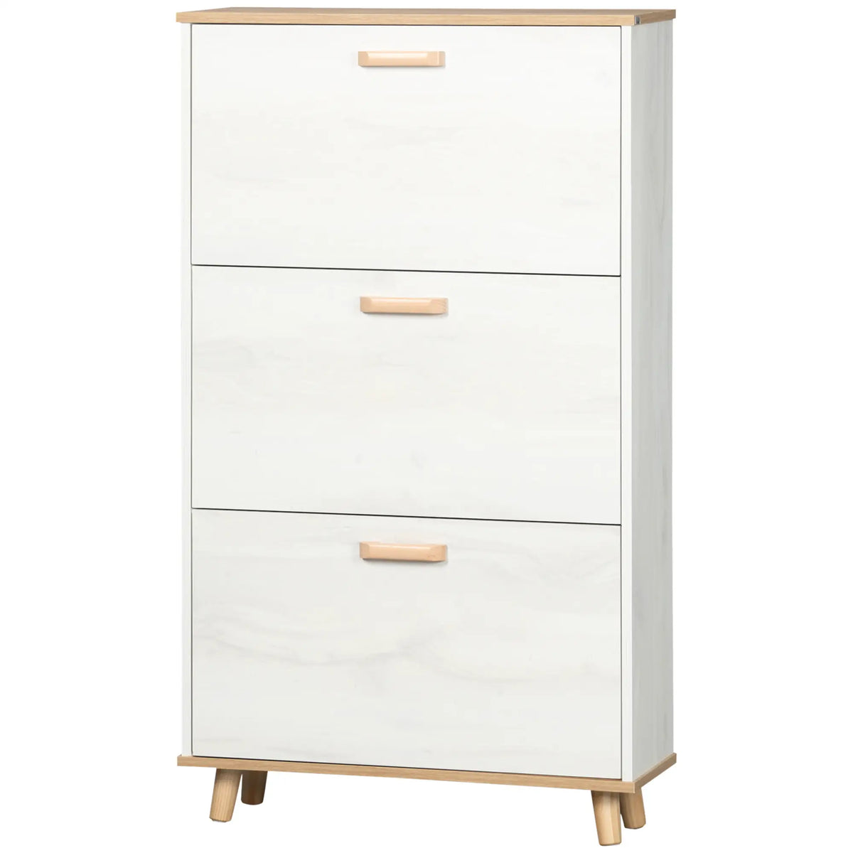 Modern Shoe Cabinet, 3 Flip Drawers, Adjustable Shelf, 12 Pair, White Shoe Storage Cabinets & Racks at Gallery Canada
