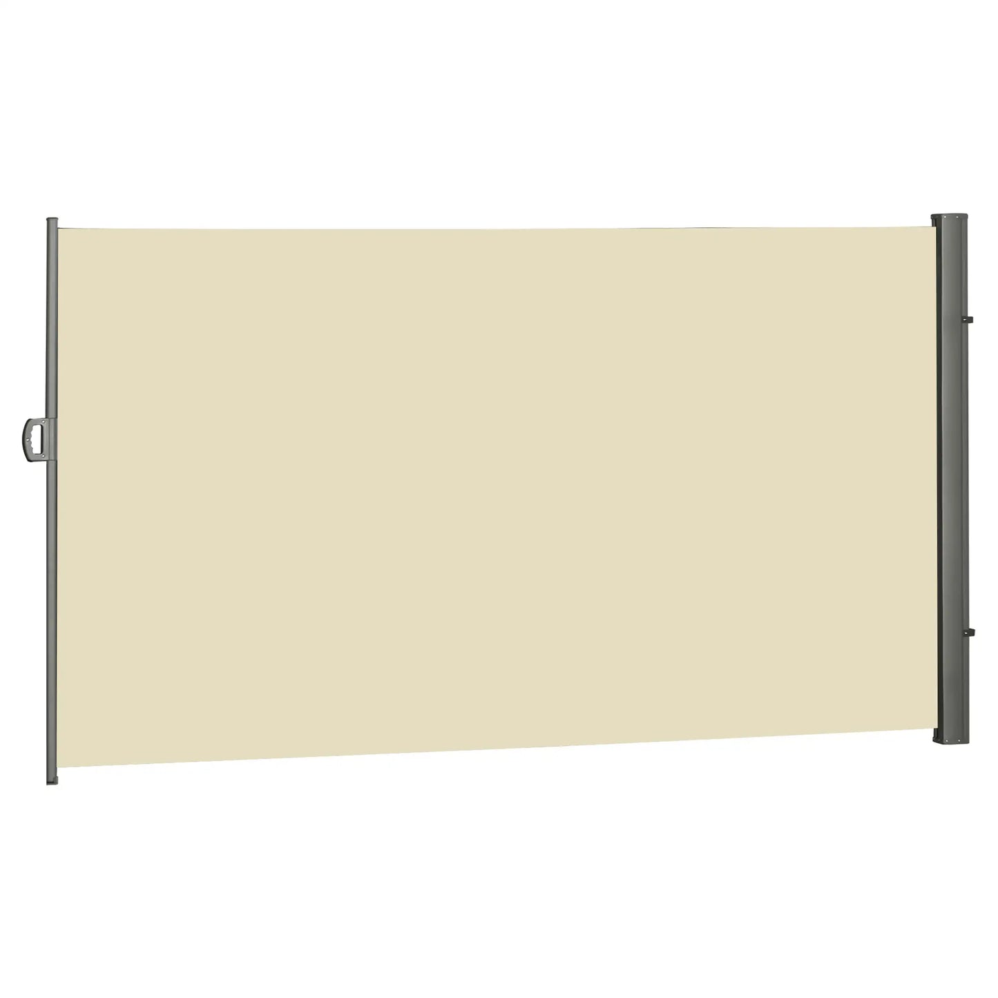 118" x 79" Retractable Patio Awning, UV Wind Resistant, Cream White Side Awnings at Gallery Canada