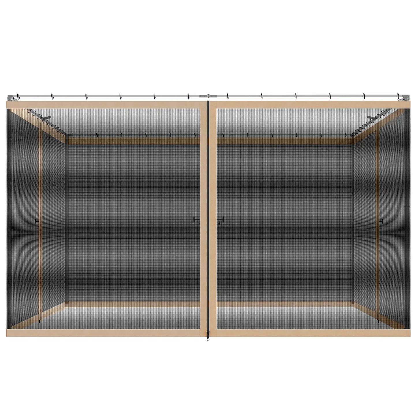 Mosquito Netting For Gazebo, 12' x 12', Beige, Black Gazebo Sidewalls at Gallery Canada