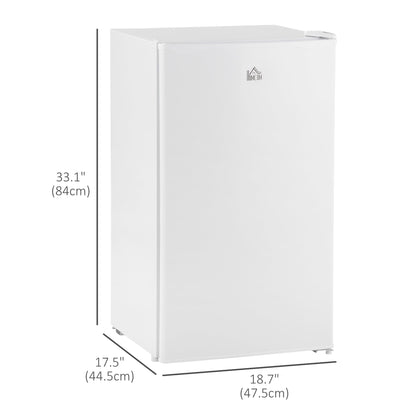 Compact Refrigerator, Mini Fridge with Freezer, Adjustable Shelf, Mechanical Thermostat and Reversible Door, White at Gallery Canada