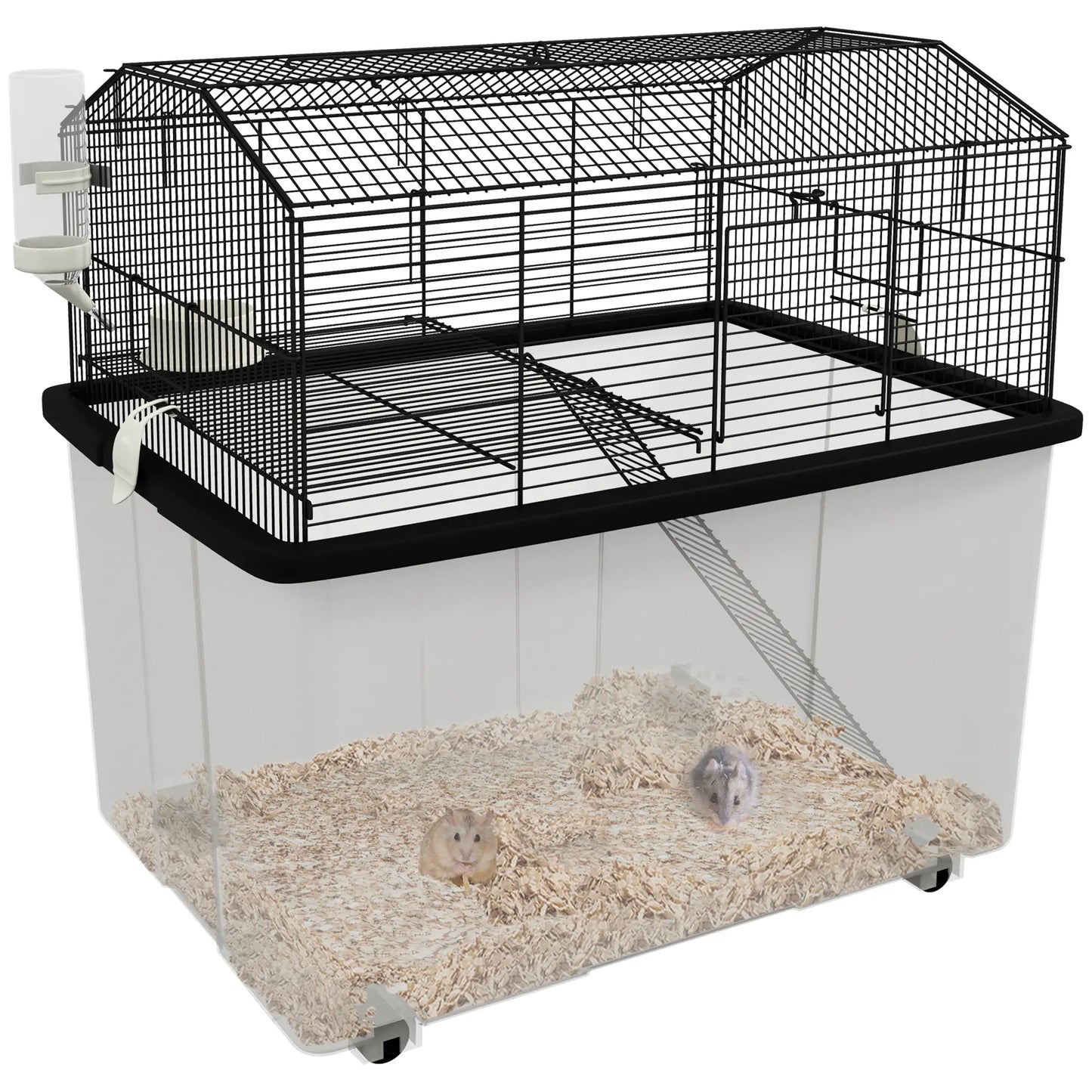 Hamster House, Gerbil Habitat, Wheels, Detachable Bottom, Black Hamster Cages at Gallery Canada
