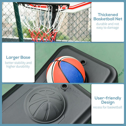 Adjustable 6.3-8.2ft Basketball Hoop System Outdoor Indoor Junior Basketball Stand Team Sport for Kids Youth W/ Wheels for Easy Removable at Gallery Canada