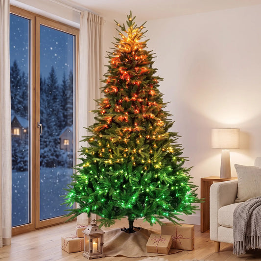 7.5ft Frasier Grande Fir Christmas Tree, LED Lights, Remote, Timer Artificial Christmas Trees Green at Gallery Canada