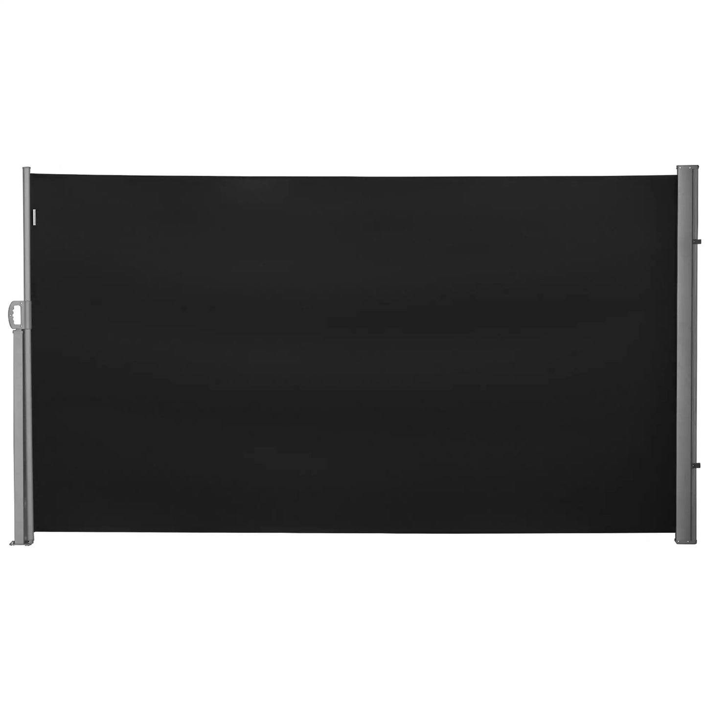 118" x 71" Outdoor Folding Privacy Screen, Retractable Side Awning, UV Wind Resistant, Black Side Awnings at Gallery Canada