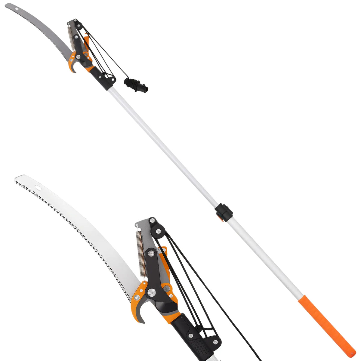 6.5ft Manual Pole Saw, Telescopic Aluminium Pole Pruner, 65Mn Steel Blade Garden Accessories at Gallery Canada