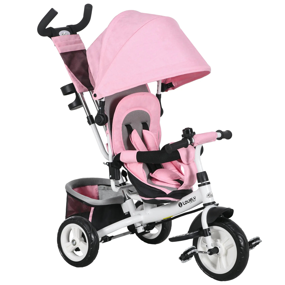 6 in 1 Toddler Tricycle, 1-5 Years, Parent Push Handle, Pink Tricycles for Kids at Gallery Canada