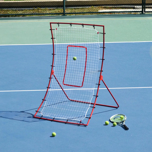 Adjustable 5 Angle Rebounder Net, Baseball Soccer Football Training Baseball Red, White at Gallery Canada