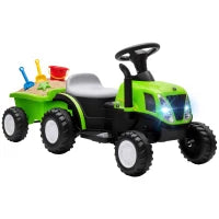 Tracteur pour enfants, véhicule électrique 6V avec remorque détachable, vert