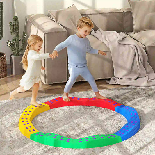 8PCs Kids Balance Beam Stepping Stones, Non-Slip Foot Pads Baby Gym & Playmats Multi Colour at Gallery Canada
