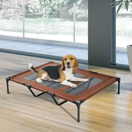 Elevated Dog Bed, XL Dog Cot, 48" x 36" x 9", Coffee Elevated Dog Beds Coffee and Black at Gallery Canada