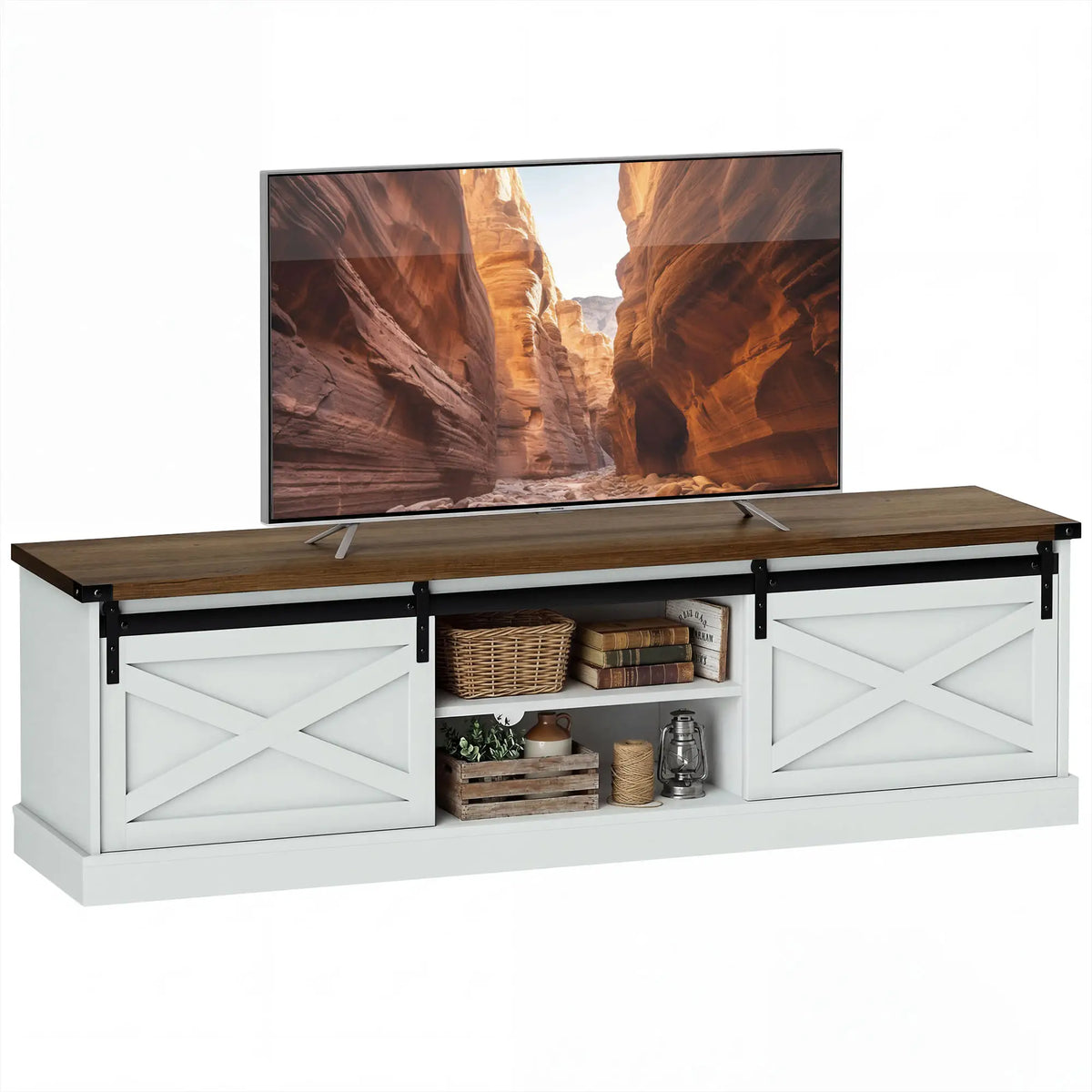 TV Stand For 65 Inch TVs, Entertainment Center With Shelves, White TV Stands at Gallery Canada