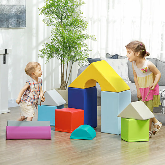 11 Piece Soft Play Blocks Kids Climb and Crawl Gym Toy Foam Building Light Colour Kids Gym & Playmats Light Colour at Gallery Canada