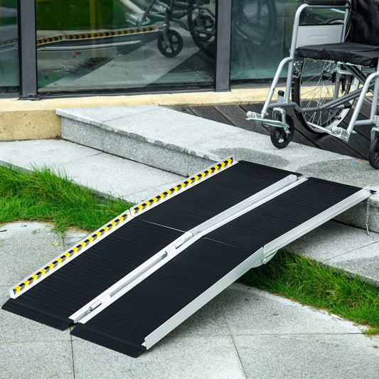 5ft Wheelchair Ramp, Non-Skid PVC, Foldable Aluminium Knee Walker & Wheelchair Ramps Black at Gallery Canada