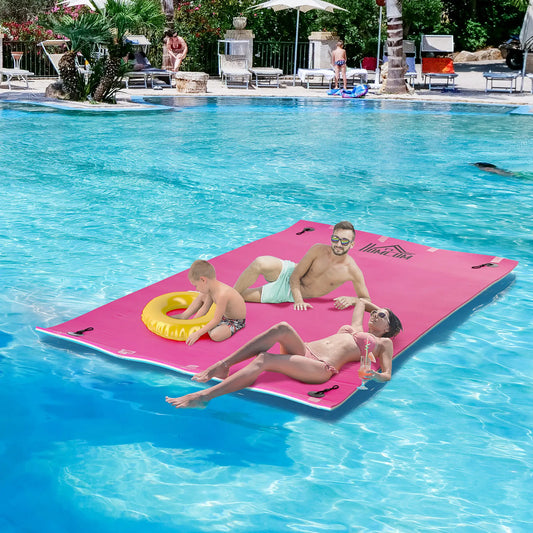 12x6ft Floating Mat, Lily Pad Water Carpet, Pool Beach Lake Floating Water Mats Blue, White and Rose Red at Gallery Canada